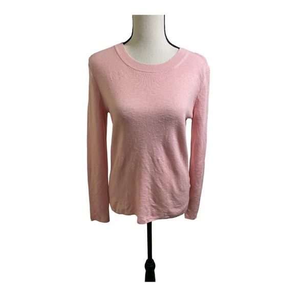 Banana Republic womens merino wool sweater 1/2 button back. Pink size Large - Picture 1 of 10